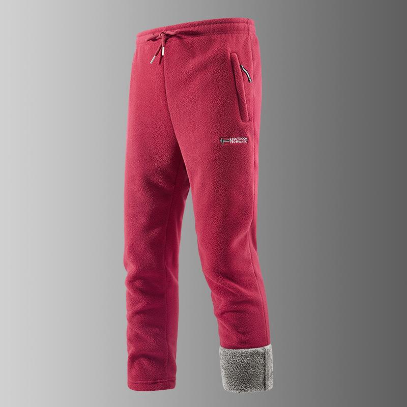 Men's Autumn Winter Norwegian Fleece Pants Outdoor Velvet Thickened Warm Comfortable Fashion Pants Good Soldier