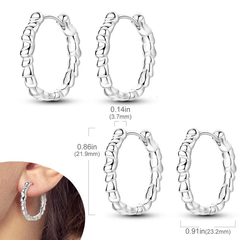 Original 925 Silver Hoops Earrings Zircon Pave Colourful Hoop Earrings For Women Fashion Jewelry Gift