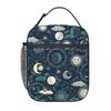 Sun And Moon Pattern Insulated Lunch Bag for Women Kids Portable Food Boxes Thermal Lunch Box Tote