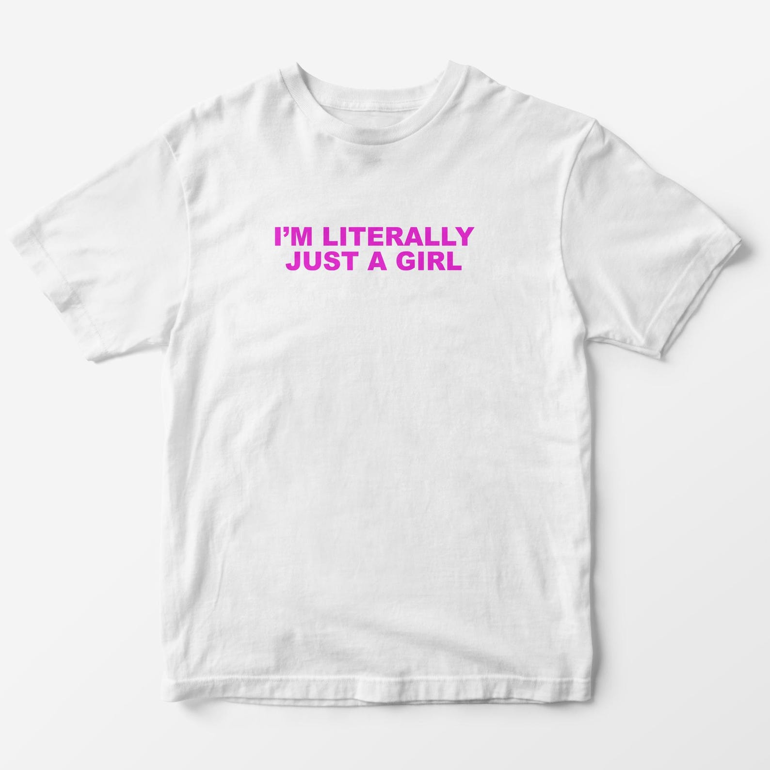 I m Literally Just A Girl T-Shirt: Y2K Funny Graphic Tee 2XL