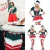 Festive Short Sleeve Santa's Helper Costume With Soft Touch Velvet Material