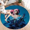 Tappeto Rotondo Lady Gaga, Tappeto per Soggiorno Camera da Letto Divano Sala Giochi Decorazione, Tappetino Antiscivolo