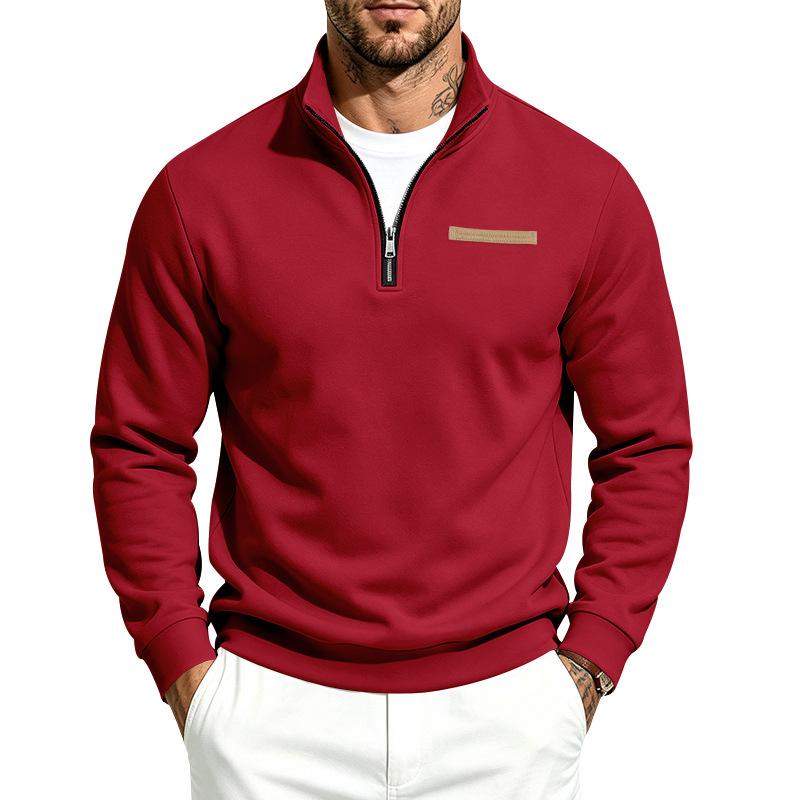 Men's Fleece Zip Up Sweatshirt Stand Collar Heavyweight Outdoor Casual Jacket