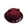 Cappello a cilindro con orecchie da gatto e perle per bambini: Carino Stile Britannico Autunno/Inverno per Ragazzi e Ragazze - Perfetto per Natale e Capodanno