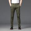 2026 Sommer Klassisch Einfach Gerade Freizeit Hosen für Herren Personalisiert Kariert Vielseitig Stretch Business Casual Schmale Hosen