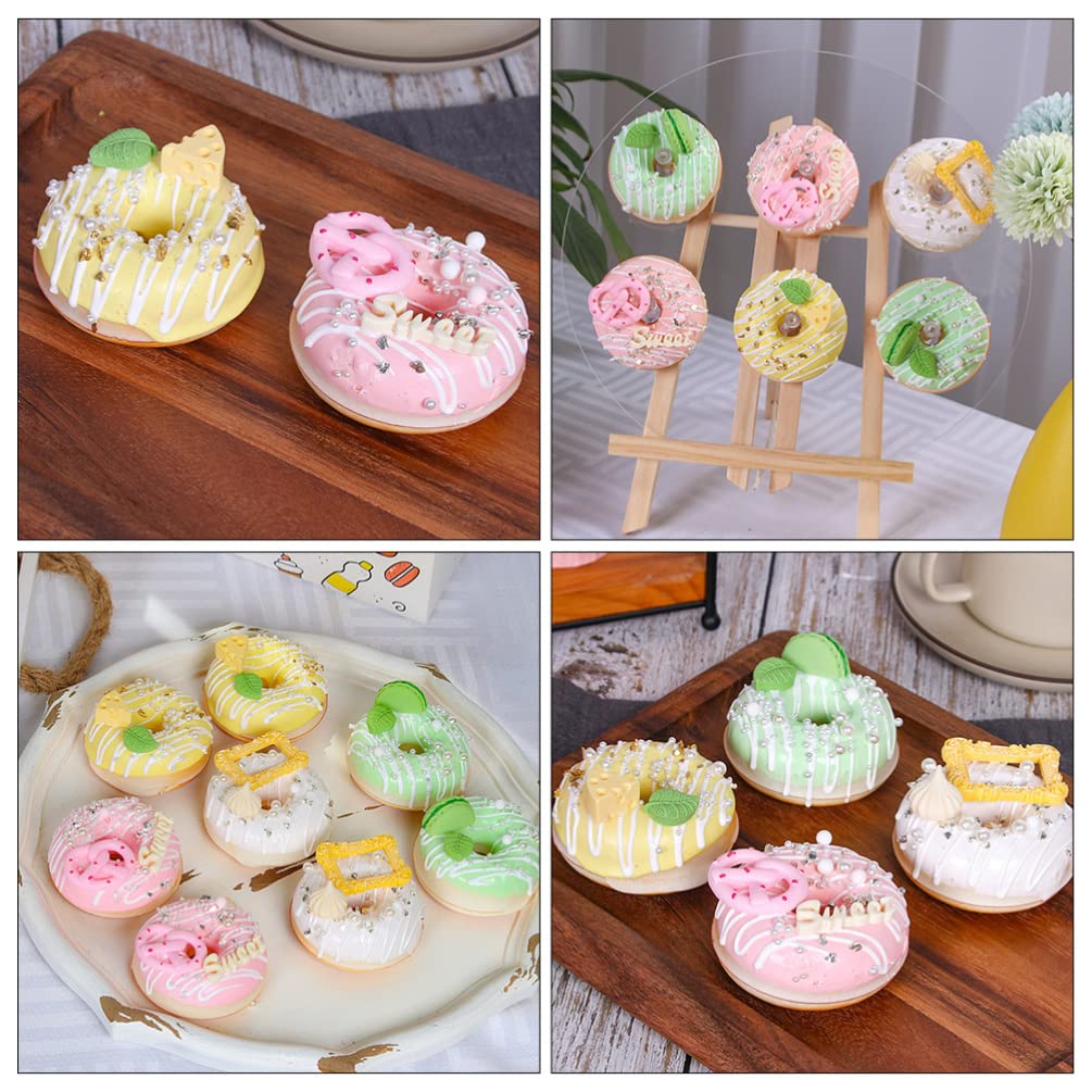OUNONA Food Photography Promotional Play Just Like the Realistic 4 Candy Toy for Fruit Sample, Donut, Tools, Decoration, Display, Goods, Cake, Model,