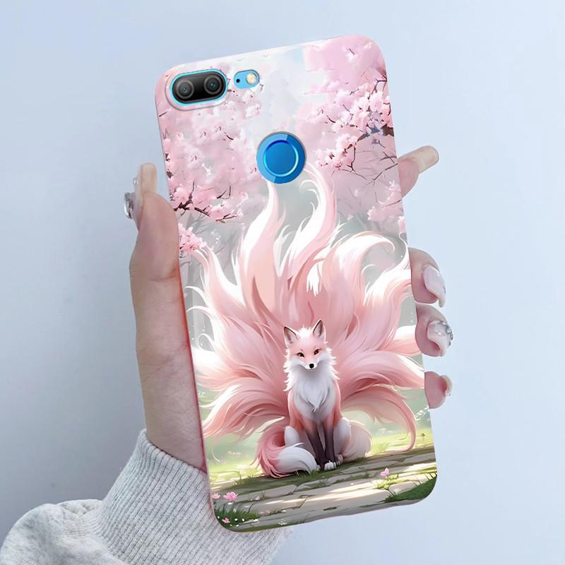 For Honor 9 Lite LLD-L21 LLD-L31 Phone Case Flower Girl Design Soft Silicone TPU Back Housing for Honor 9 STF-L09 STF-AL10 Cover