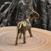 Retro Goat Ornaments Brass Figurines Tea Pets Ancient Bronze Zodiac Animals Desk Decoration Vintage Home Decor Souvenir