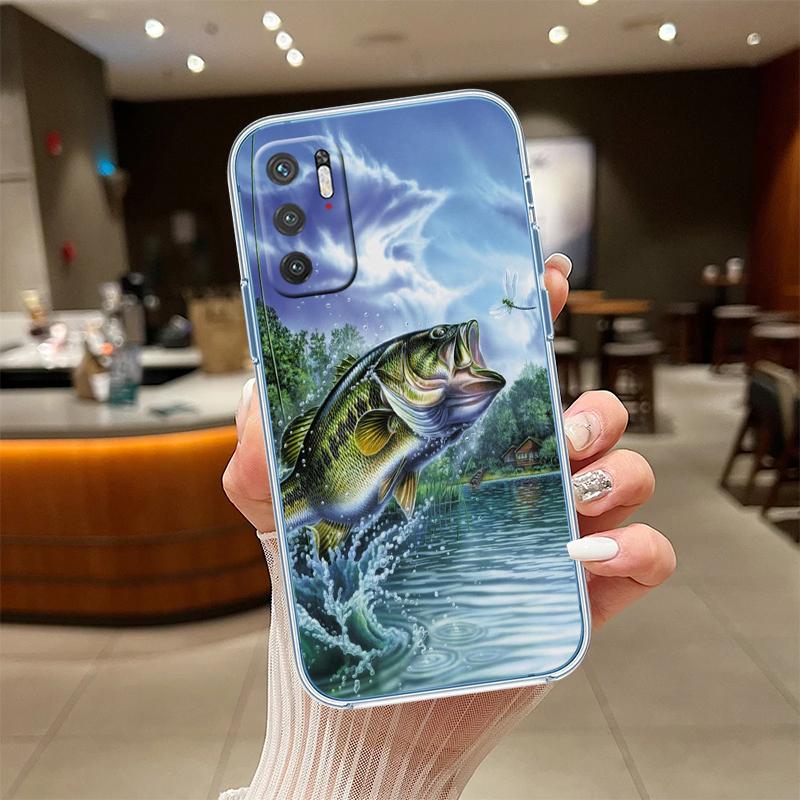RE4 Angling Go Fishing Transparent Phone Case for Samsung Galaxy A04 A04S A14 A23 A34 A54 M23 M33 M52 M53