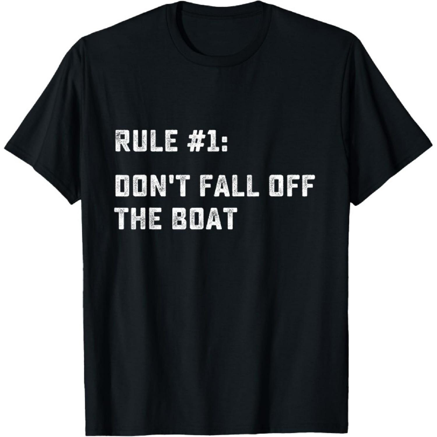 

Не упади с лодки Смешная футболка для круизного отпуска XXXXXL чёрный