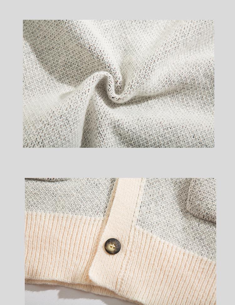 Men's Loose V-Neck Cardigan Sweater - Retro Japanese Style, Thickened for Autumn/Winter, Trendy Knitwear.