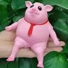 Squeeze Piggy Toy, Pink Pig Squishy Toy, Cute Pig Sensory Stress Toy, Funny Stretch Animal Stress Relief Pink Pig Toy for Kids and Adults