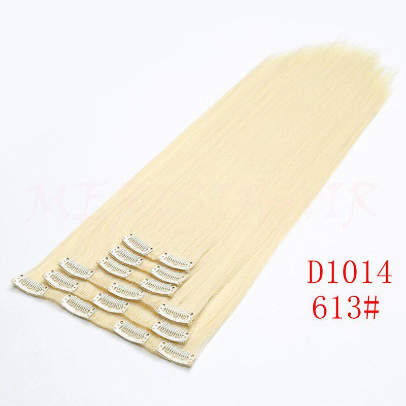MERISIHAIR Women Long Straight Hair Extensions Wig Natural Clip In Hair Synthetic Heat Resistant Fiber Hairpiece for Women