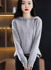 Women's 100% Wool Hooded Sweater - New Autumn/Winter Cashmere Knit Base Layer Hoodie