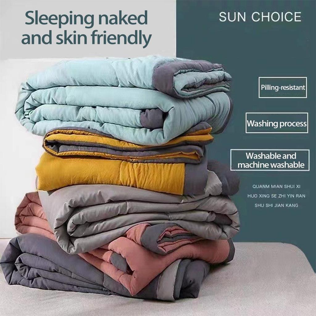 Letní chladivá bavlněná přikrývka, pratelná v pračce, pro studenty a děti – Lehká pro klimatizaci