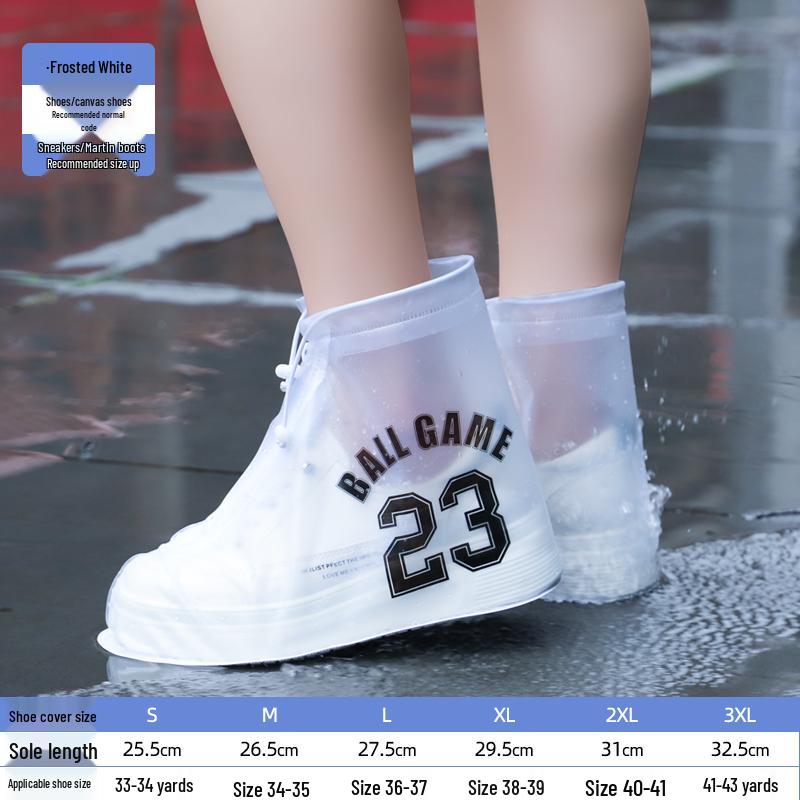 Adult Waterproof Non-Slip High-Top Rain Shoe Covers for Men & Women - Thickened, Wear-Resistant, Fashionable Rain Boots