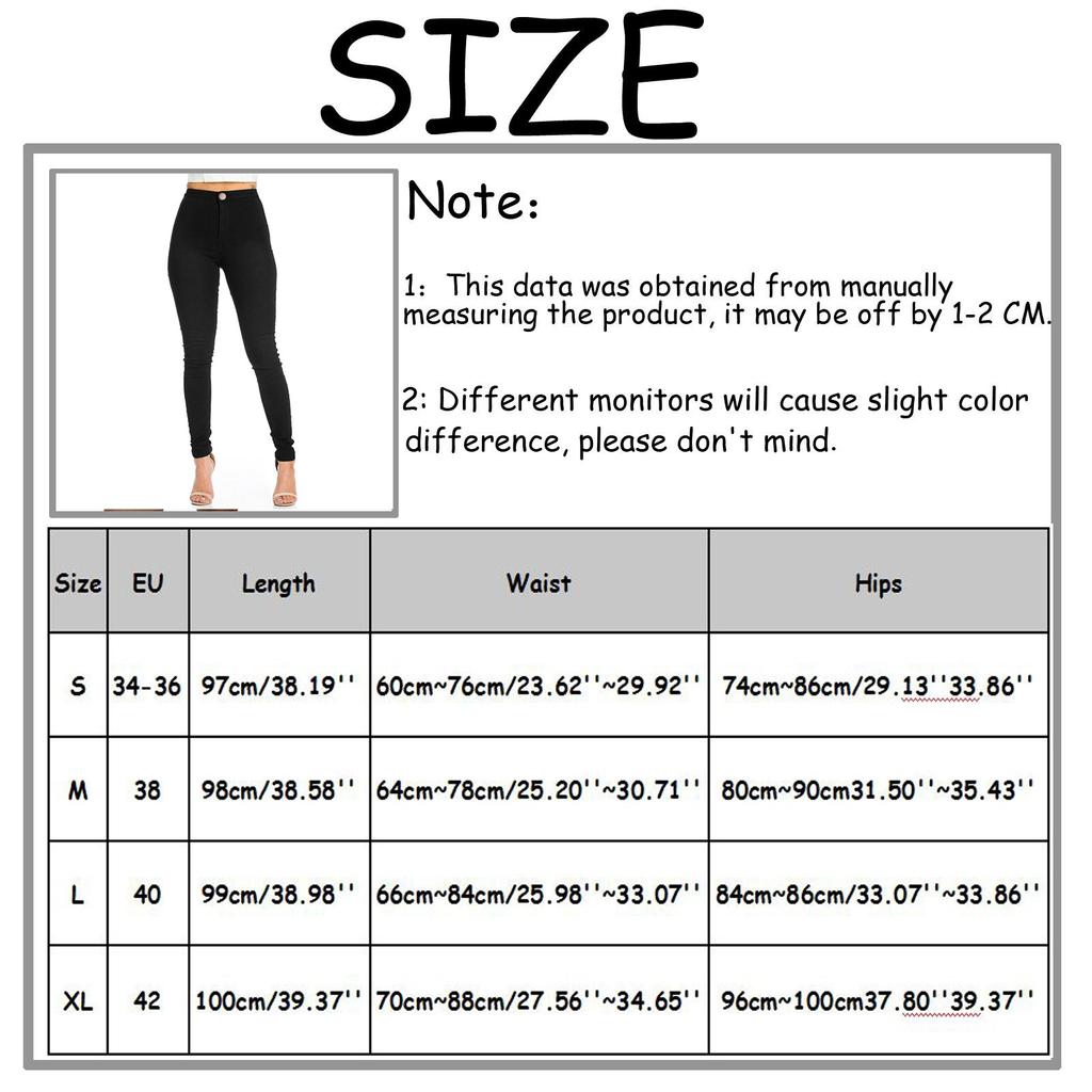 Women's Jeans Skinny Jeans High Waist Slim Leggings Pencil Casual Trousers