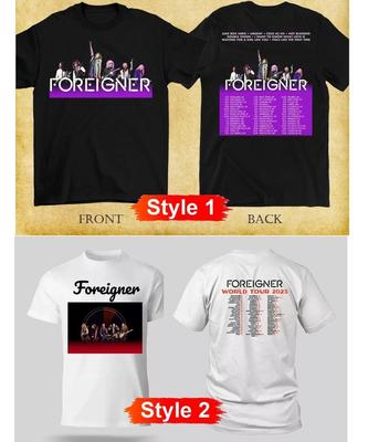 VENTE!!! T-shirt de concert de la tournée mondiale 2025 du groupe Foreigner, cadeau pour les fans