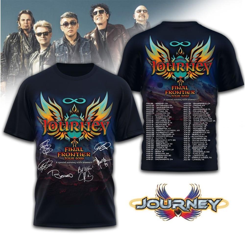 Hot Journey Final Frontier Tour 2026 3D T-shirt S to 5XL 2F1721 XXXL