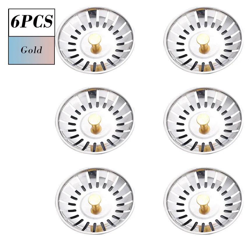 Küchenspüle Kanalisationssieb Becken Abflussstopfen Edelstahl Spüle Abfallstopfen Filter Anti-Verstopfungs-Bodenablauf Küchenzubehör