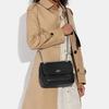 Coach Klare 25 Solid Color Buckle Flap Chain Leather Crossbody Shoulder Bag Medium Women Bags Black CC353-SVDTV