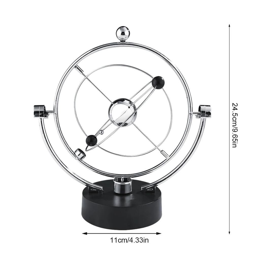 Rotation Perpetual Motion Newton Pendulum Balance Ball 24.5cm 9.65in 11cm 4.33in Physics Tumbler Home Desk Decorations Toy Gift