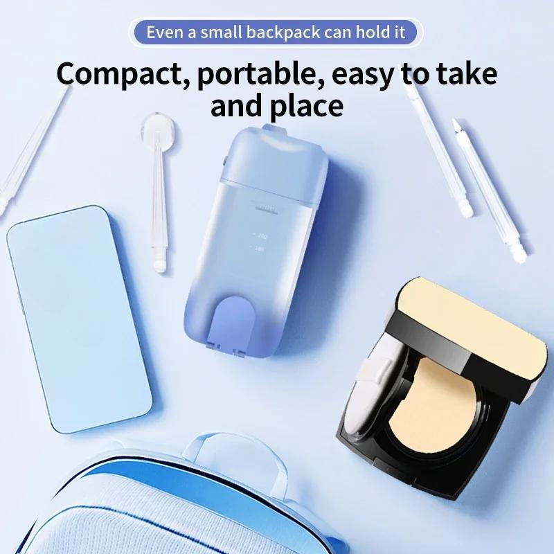 Portable Oral Irrigator Rechargeable Water Flosser Dental Water Jet  Tooth Cleaner Intelligent Punch 200ML Telescopic Water Tank