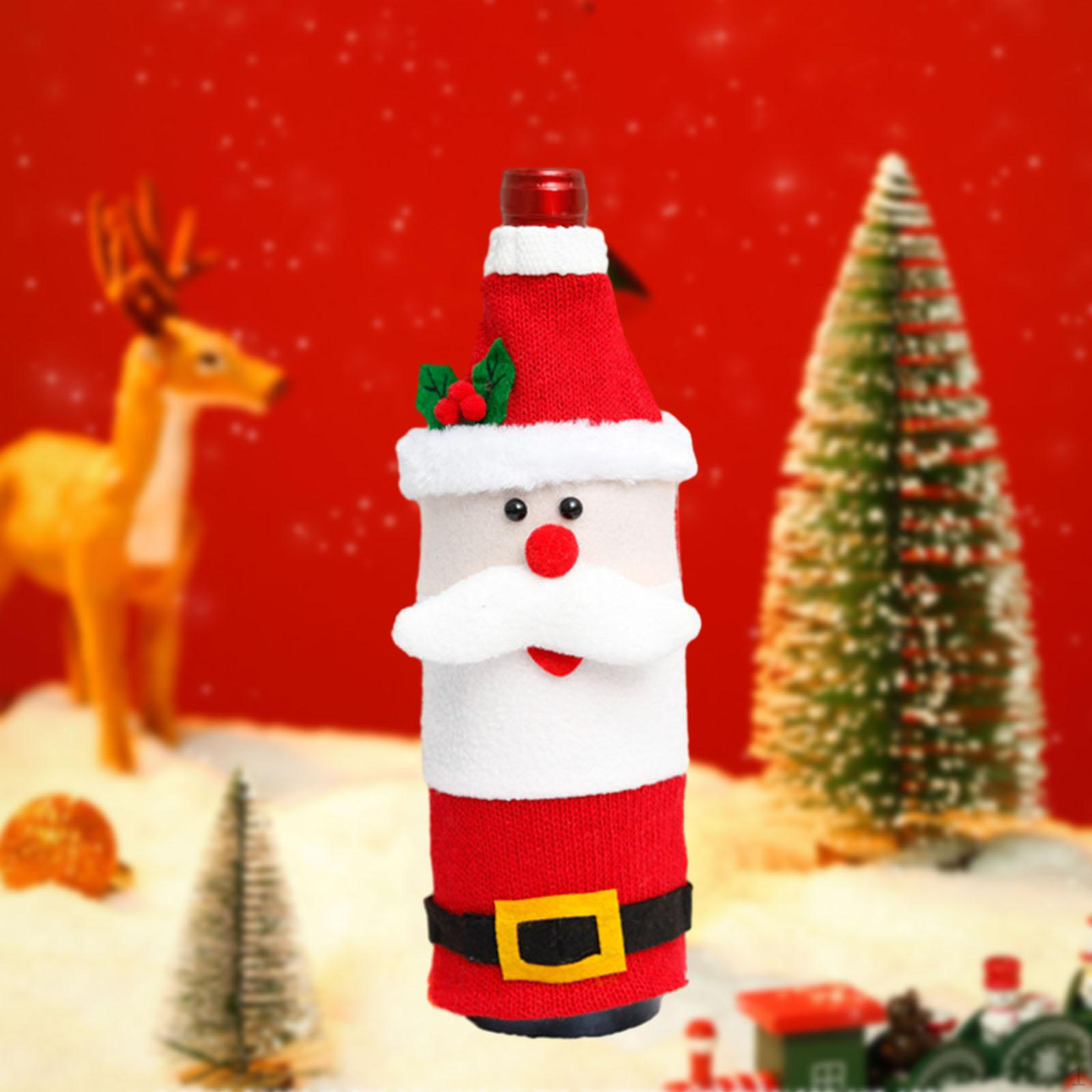 

Christmas Wine Bottle Cover, Accessories Party Favors, Adorable Tableware Santa Claus