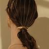 3 Stück Gold Metall Haargummis, Elegant, Vielseitig, Dehnbar Zopfgummi Haaraccessoires für Damen