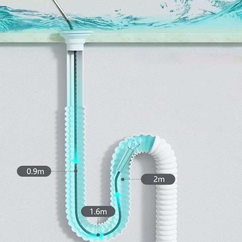 60-300cm Flexible Grabber Claw - Bendable Hose Reacher Tool for Litter Pick-Up, Sink Drain & Toilet Clog Removal