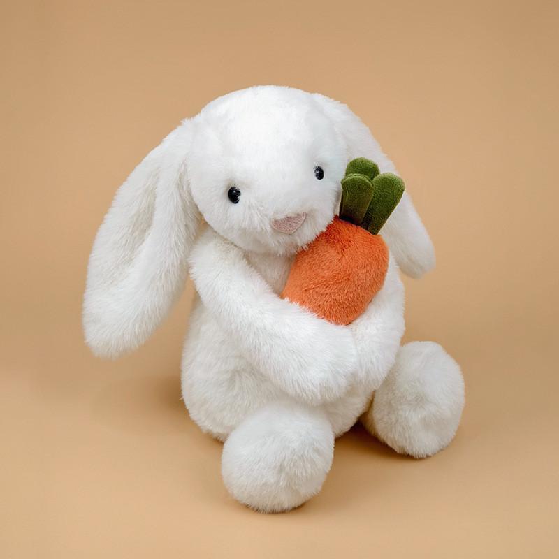 Jellycat Rabbit Plush Toy With Floppy Ears And Carrot For Kids Decor Room