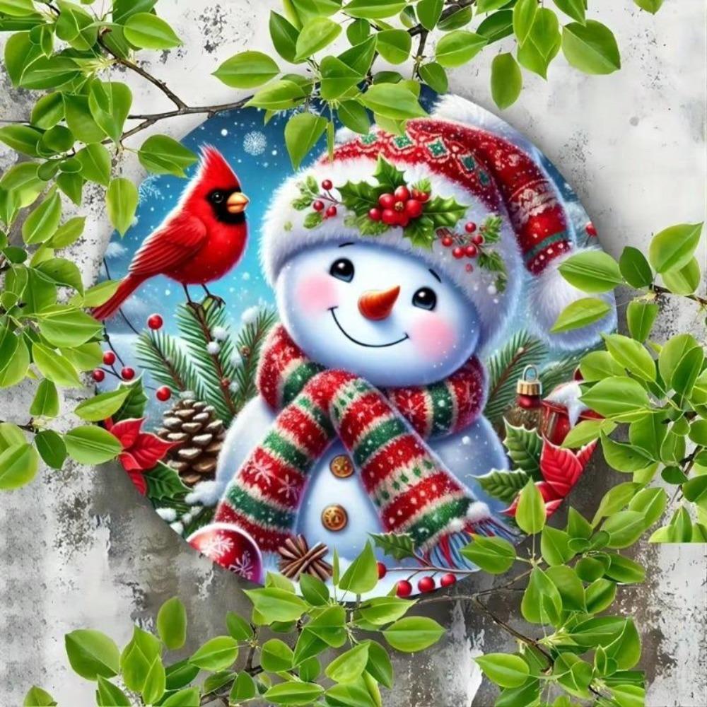 Vintage Snowman Metal Wall Art Rustic Holiday Decor