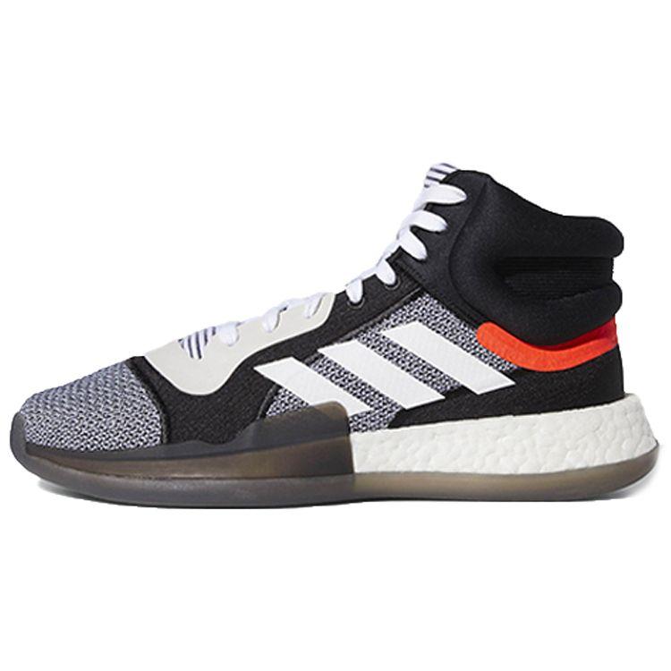 

Adidas Marquee Boost Mid Core Черные мужские кроссовки Footwear-White Aero-Blue BB7822