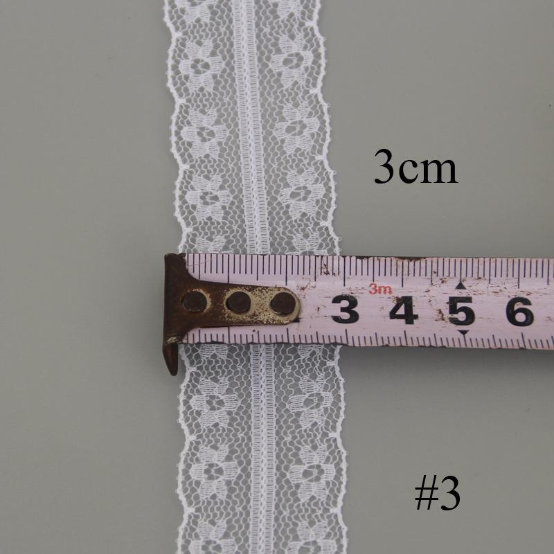 10m/Los Weißes Nicht-Dehnbares Spitzenband Besticktes Netz-Bortenstoff für DIY-Basteln Geschenkverpackung Nähzubehör Partydekoration