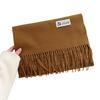 New casual versatile simple solid color warm scarf gentle Japanese and Korean version fashion atmosphere fringed shawl