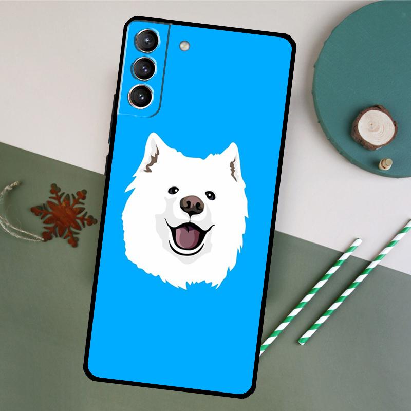 Cartoon Samoyed Dog Phone Case For Samsung Galaxy S25 S26 Ultra S20 S21 S22 S23 S24 Plus S10 S25 FE Back Cover