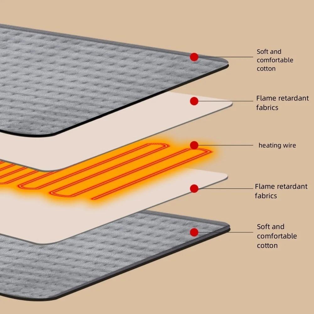 Nackenschmerzlinderung Zeitgesteuertes Physiotherapie-Pad Multifunktionales Heizkissen Tragbar Winterwärme Elektrische Heizdecke