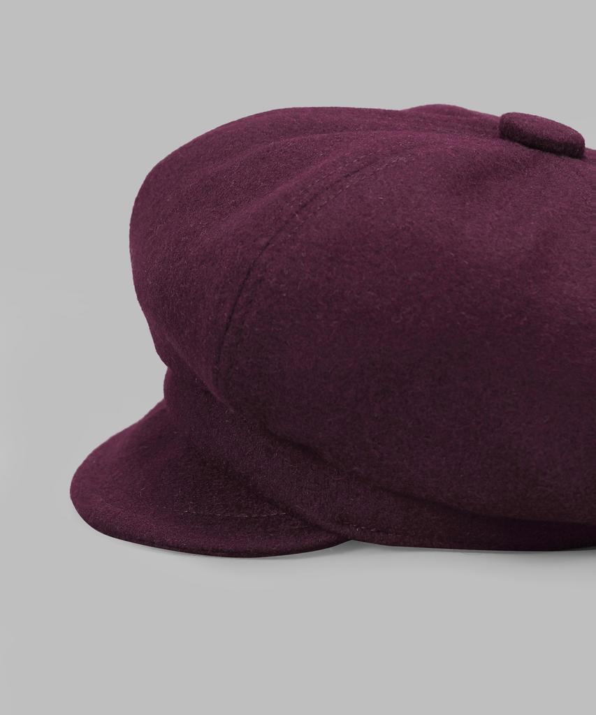 Maia Wool Baker'S Hat - Wine