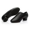 3.5CM Latin Dance Shoes Mens Boys Leather Jazz Dance Shoes for Women Girls Professional Shoes