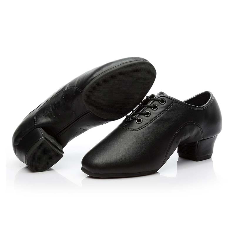 3.5CM Latin Dance Shoes Mens Boys Leather Jazz Dance Shoes for Women Girls Professional Shoes
