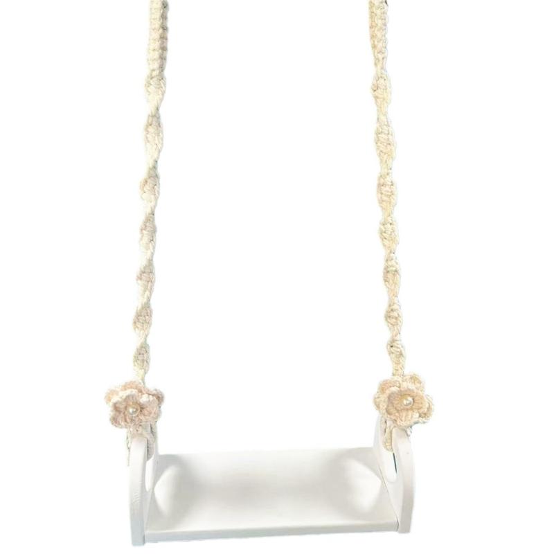 

Baby Photo Props Wooden Swing Infants Photography Trapeze for Newborns Photography and Memorable Photoshoots 1