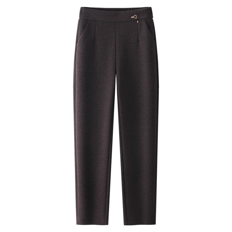 Women’s Khaki Wool Harem Pants 2024: New Cropped Carrot Style for Autumn/Winter