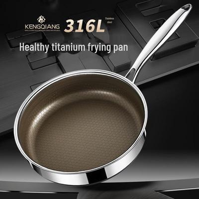 316L Stainless Steel Non-Stick Frying Pan for Induction Cooker - Deep Omelette or Pancake Pan for Home Use