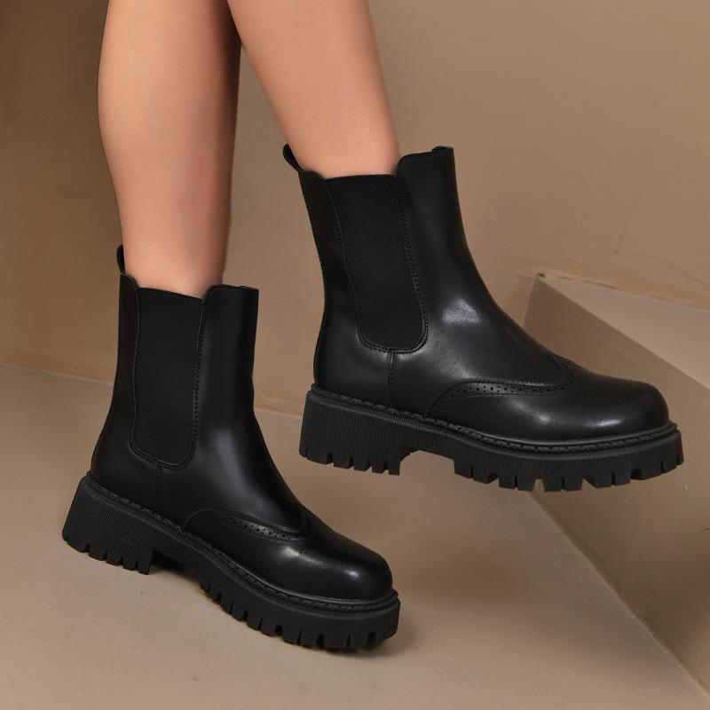 2025 New Fashion Boots for Women Fashion Brand Designer Shoes Leather Platform Chelsea Boots Fashionable and Versatile Boots
