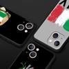 Luxury Phone Case For Apple iPhone 11 15 14 Pro MAX 12 13 7 8 Plus X XR XS MAX SE Silicone Black Cover Funda ITALY Flag