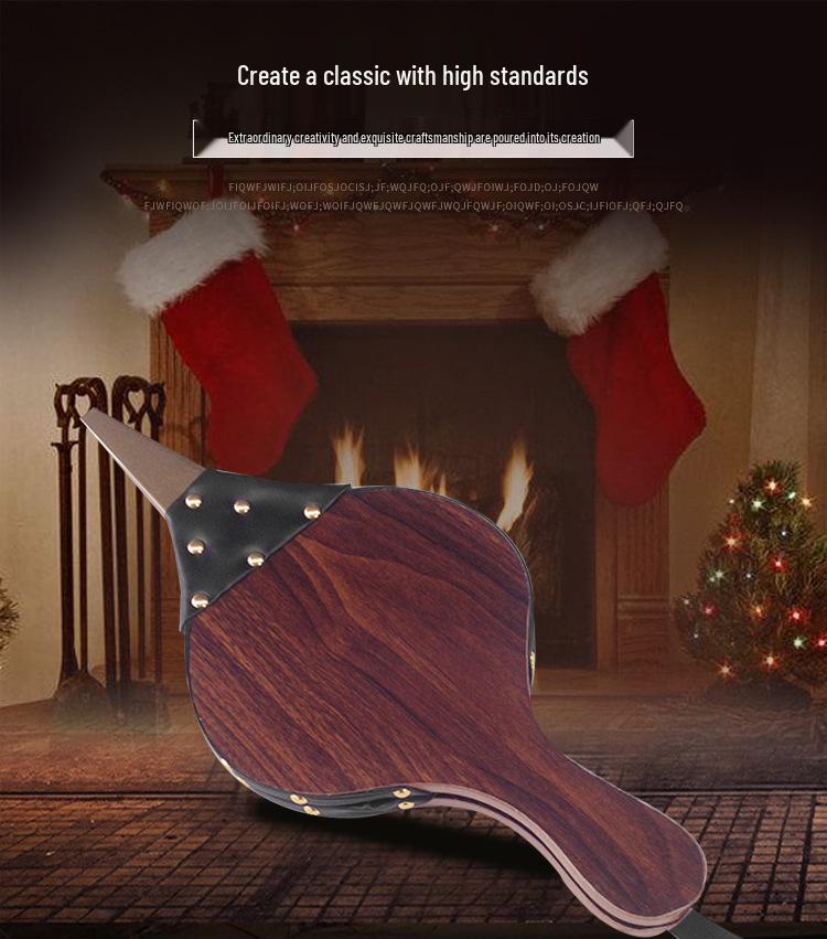 Manual Wooden Fireplace Bellows: Multi-Size Air Blower for BBQ & Dust Removal