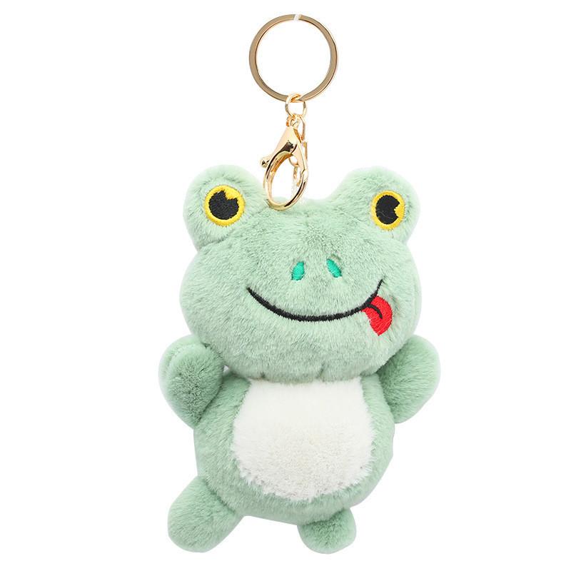 Adorable Cartoon Frog Plush Bag Charm Soft Froggy Keychain Perfect For Kids
