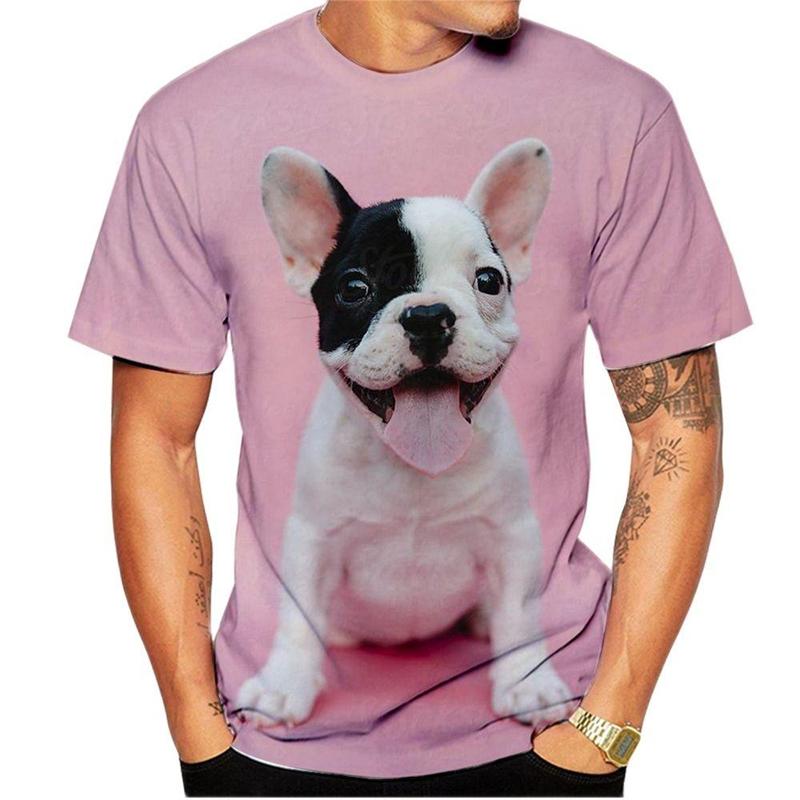 Animal French Bulldog 3D Print T-Shirt Men Women Funny Tshirt Y2k Summer Oversized Kids T Shirt Round Neck Short Sleeve Tops