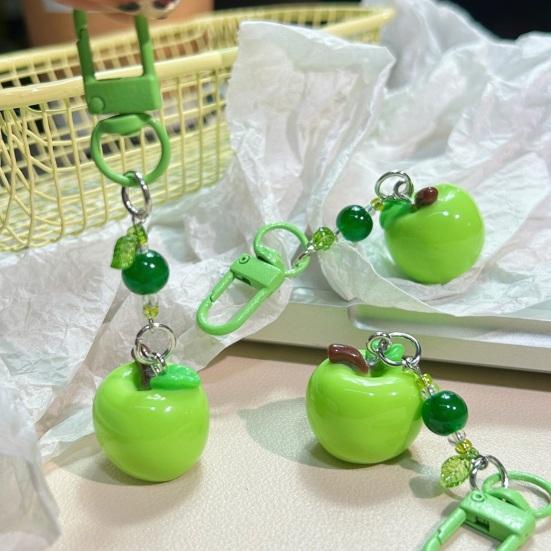 Keychain 3D Fruit Shape Keychain Pendant Red Green Fruit Charm Key Holder Mobile Phone Bag Hanging Ornament