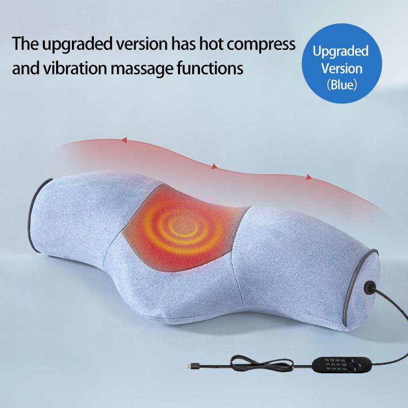 1pc Memory Foam Pillow, Slow Rebound cervical vertebra pillow Hot compress massage function Pillow Core For Anti-snoring Neck
